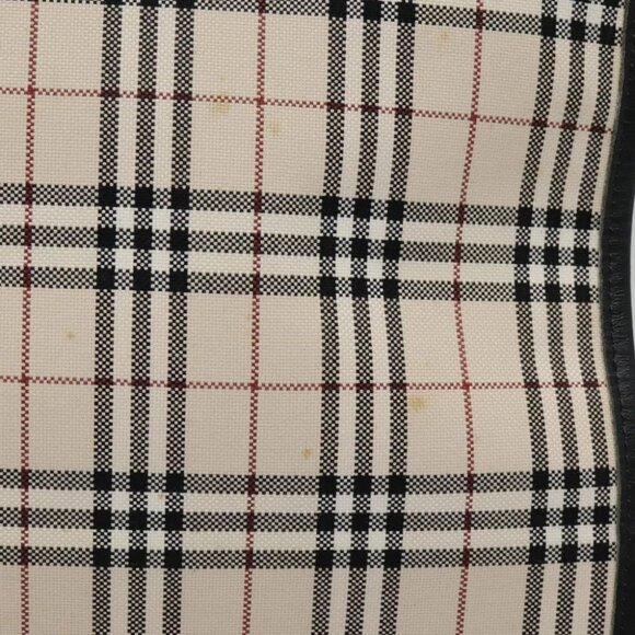 BURBERRY Nova Check Shoulder Bag Canvas Leather Beige Black Auth hk1703 - Picture 5 of 15
